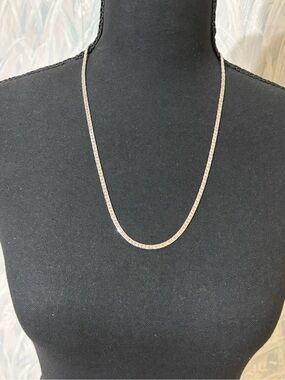 Emmons Silver-Tone Unique Herringbone Chain Necklace 23”